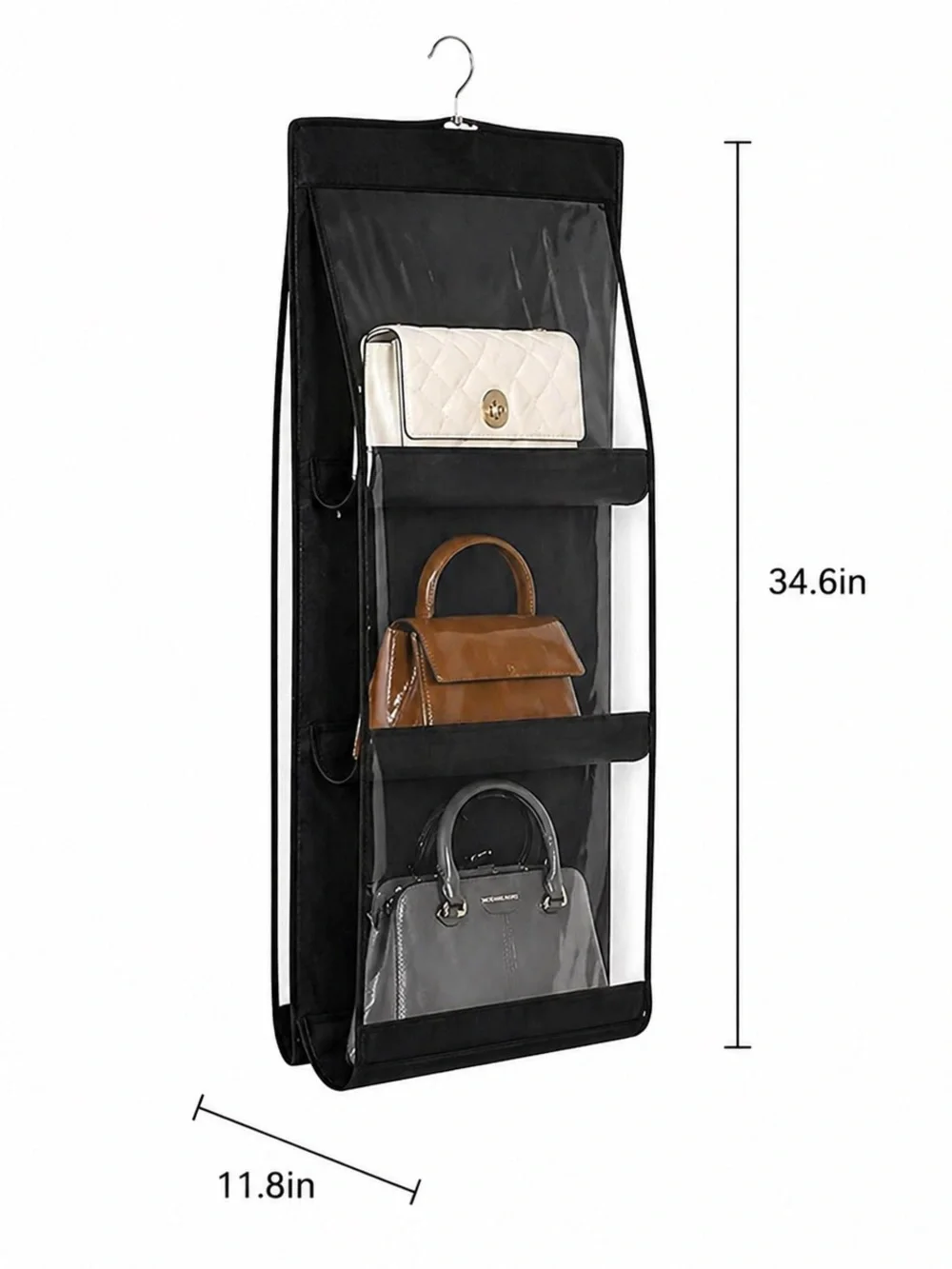 Hanging Black Purse Organizer NWT SAVE YOUR HANDLES!!!